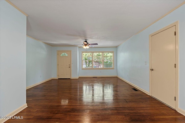 1803 Sixth St, Beaufort, SC 29902 - unfurnished room with a ceiling fan, crown molding, and wood finished floors
