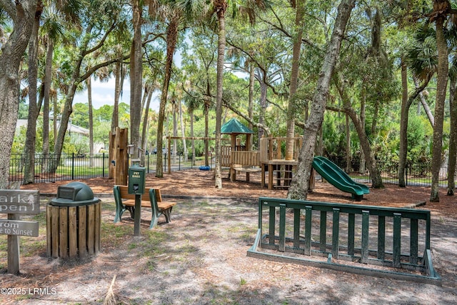 community playground featuring fence