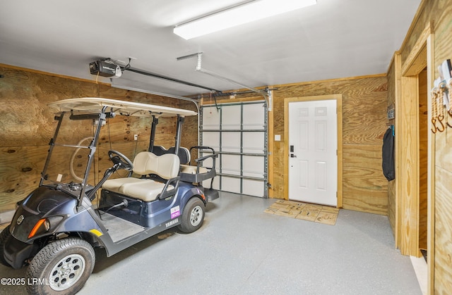 garage featuring a garage door opener