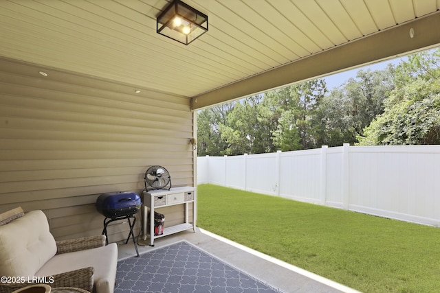 2110 River Rock Way, Beaufort, SC 29902 - fenced backyard with a patio and grilling area