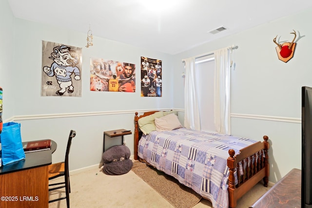 bedroom with carpet