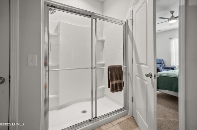 42 Pacolet Ln, Beaufort, SC 29906 - ensuite bathroom featuring ensuite bathroom, ceiling fan, and a shower stall