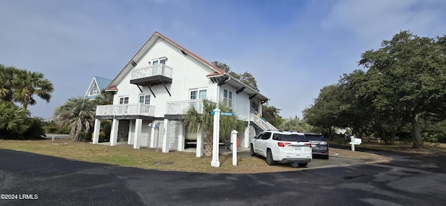 view of raised beach house