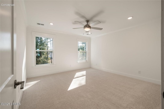 423 Parkside Commons, Bluffton, SC 29910 - carpeted empty room with ceiling fan and recessed lighting