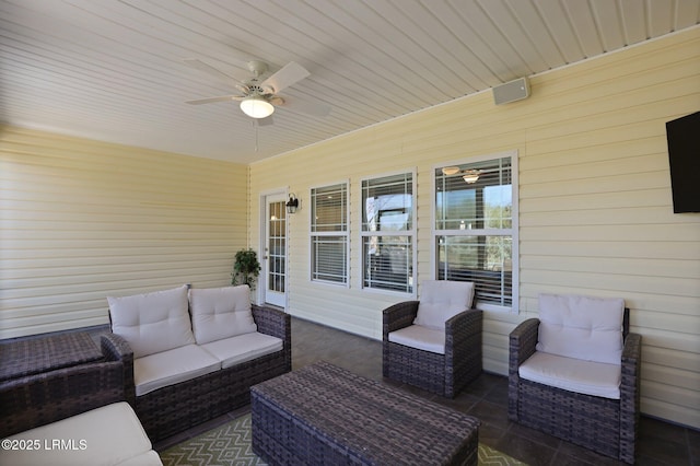 12 Elloree Way, Bluffton, SC 29910 - view of patio with ceiling fan and an outdoor hangout area