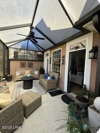 view of patio with an outdoor hangout area