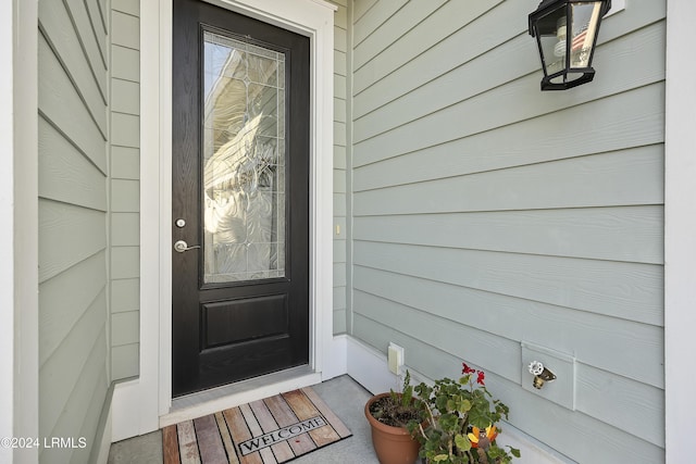 view of doorway to property