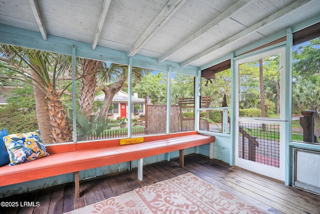 20 Trout St, Bluffton, SC 29910 - sunroom with beam ceiling
