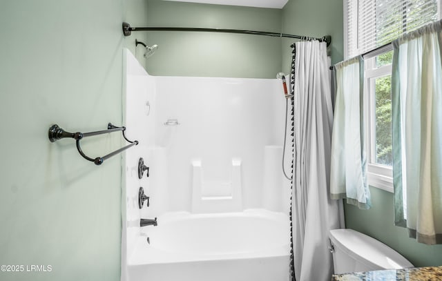 3010 Palmetto Ridge St, Beaufort, SC 29906 - bathroom with toilet and shower / bath combo with shower curtain