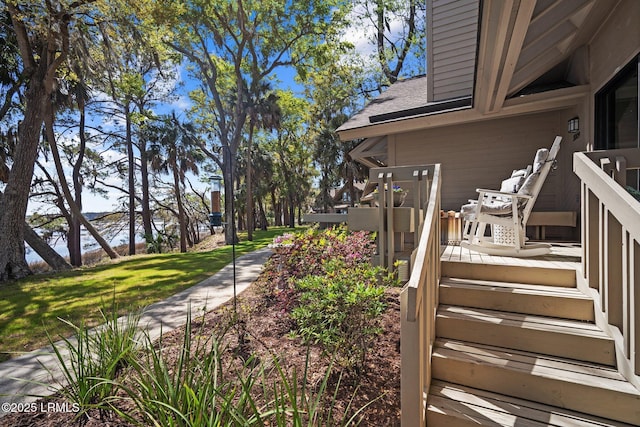 2009 Bluff Villas Rd, Saint Helena Island, SC 29920 - view of yard featuring a wooden deck