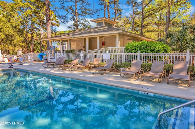 view of pool with a patio