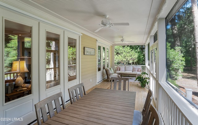 view of sunroom / solarium