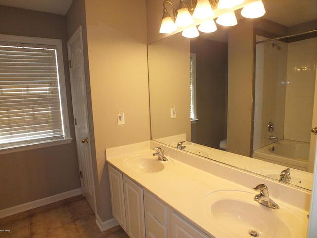 22 Ardmore Ave, Beaufort, SC 29907 - full bathroom with double vanity, bathing tub / shower combination, and tile patterned flooring