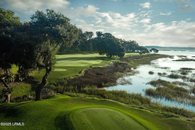 714 Island Cir E, Saint Helena Island, SC 29920 - view of home's community featuring a water view and view of golf course
