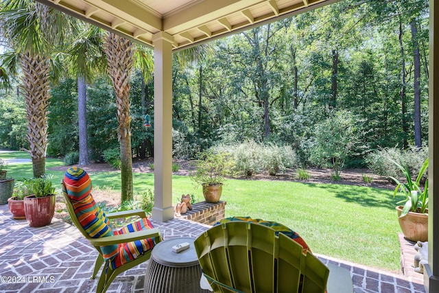 view of yard with a patio