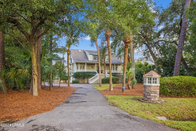 view of front of home with a porch