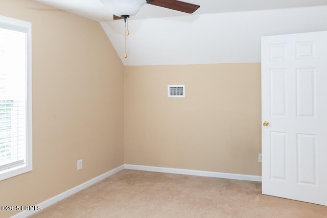 1003 9th St, Port Royal, SC 29935 - additional living space featuring light colored carpet, ceiling fan, and lofted ceiling