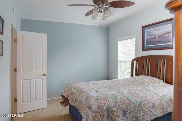 1003 9th St, Port Royal, SC 29935 - bedroom featuring carpet, ornamental molding, and ceiling fan