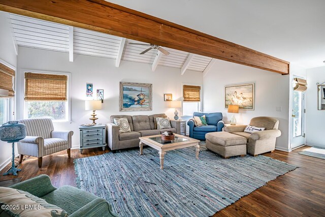 262 Deer Run Ln, Fripp Island, SC 29920 - living room featuring wood finished floors, a ceiling fan, and baseboards