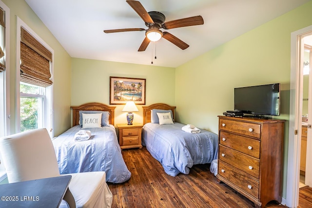 262 Deer Run Ln, Fripp Island, SC 29920 - bedroom featuring wood finished floors and ceiling fan
