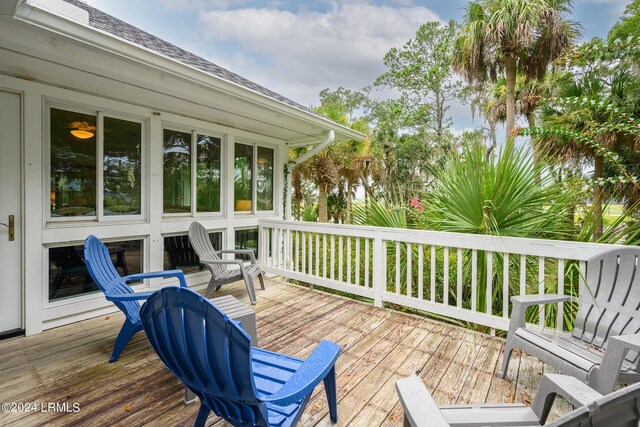 view of wooden deck