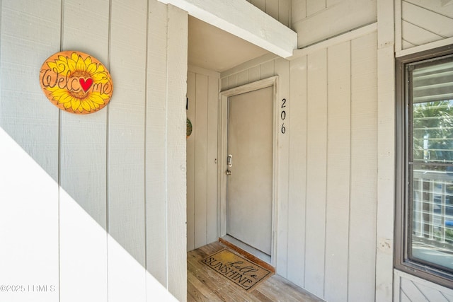 view of doorway to property