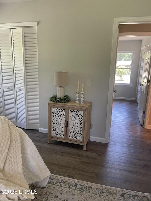 46 Mroz Rd, Beaufort, SC 29906 - hall with dark wood finished floors and baseboards