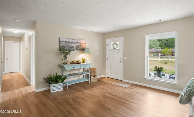46 Mroz Rd, Beaufort, SC 29906 - entrance foyer with wood finished floors, baseboards, and a textured ceiling
