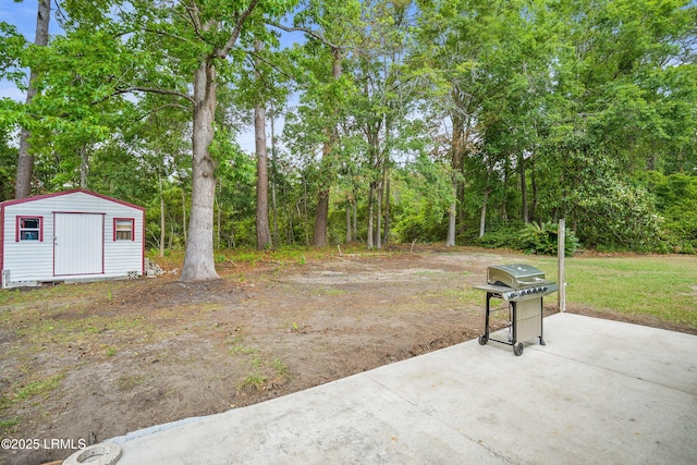 46 Mroz Rd, Beaufort, SC 29906 - view of yard featuring a patio area, a storage shed, and an outdoor structure