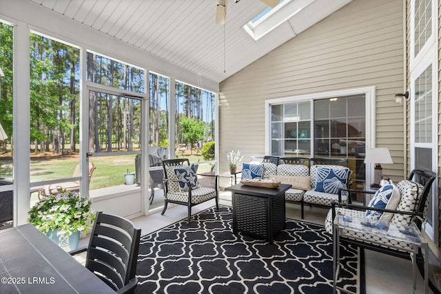 32 Aspen Hall Rd, Bluffton, SC 29910 - sunroom / solarium with outdoor lounge area and a skylight