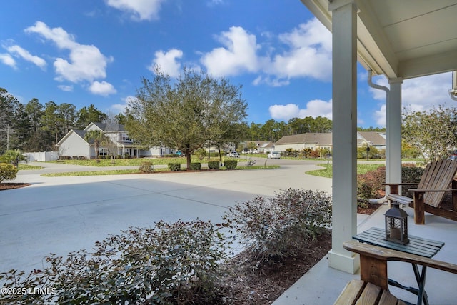 exterior space with covered porch