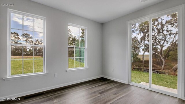 134 Twickenham Loop, Yemassee, SC 29945 - unfurnished room featuring wood finished floors and plenty of natural light