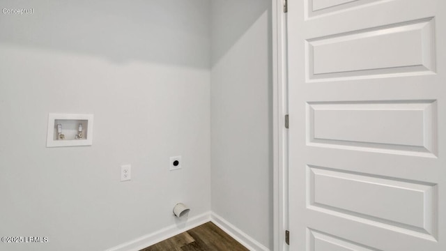 134 Twickenham Loop, Yemassee, SC 29945 - laundry room with hookup for an electric dryer, hookup for a washing machine, and dark wood finished floors