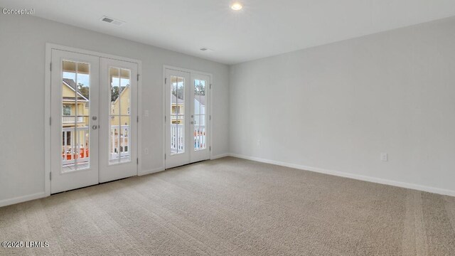 134 Twickenham Loop, Yemassee, SC 29945 - spare room with french doors and carpet flooring