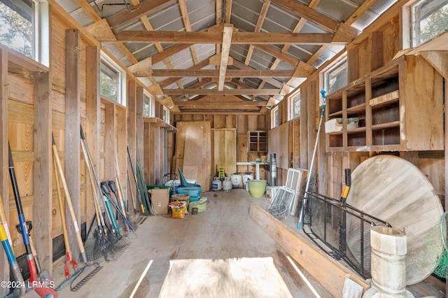 misc room featuring high vaulted ceiling