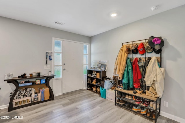 interior space featuring light hardwood / wood-style flooring