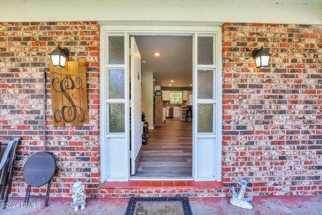 view of doorway to property