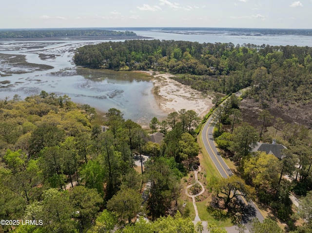 2 S Oak Forest Dr, Okatie, SC 29909 - aerial overview of property's location with a nearby body of water and a heavily wooded area