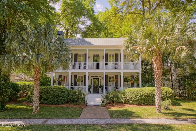 58 Wrights Point Cir, Beaufort, SC 29902 - view of front of home with a porch and a front lawn
