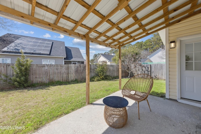 view of patio / terrace featuring a fenced backyard