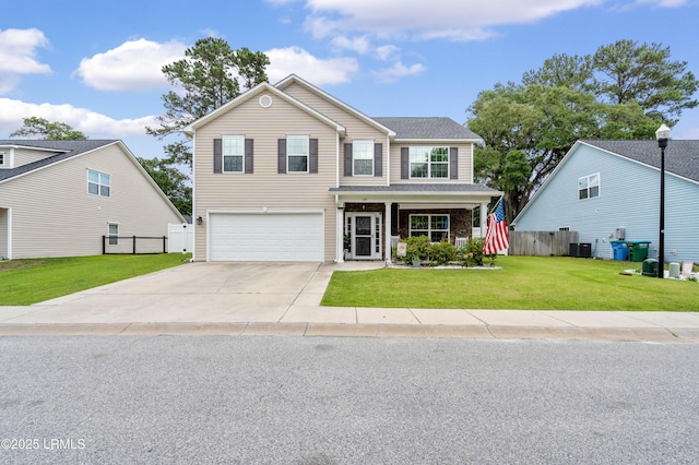 109 Patriot Ct, Beaufort, SC 29906 - traditional home featuring an attached garage, driveway, and central air condition unit
