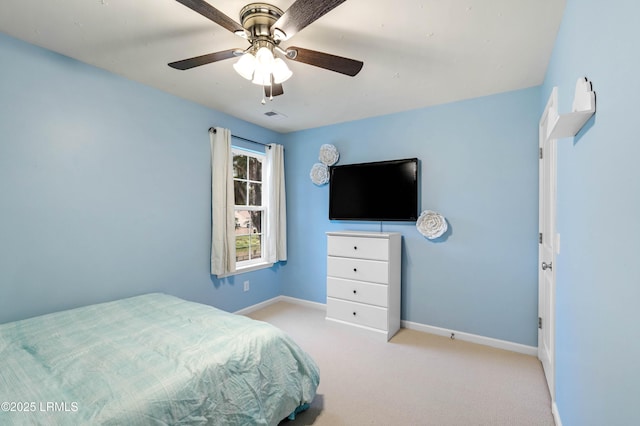 109 Patriot Ct, Beaufort, SC 29906 - bedroom featuring baseboards, carpet floors, and ceiling fan