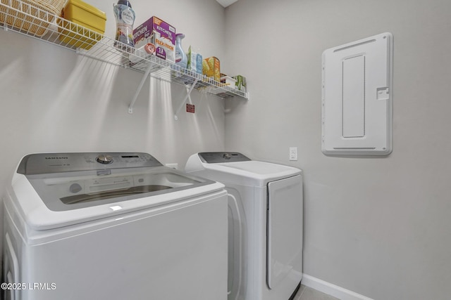 267 Cool Breeze Dr, Hardeeville, SC 29927 - laundry room featuring laundry area, baseboards, and independent washer and dryer