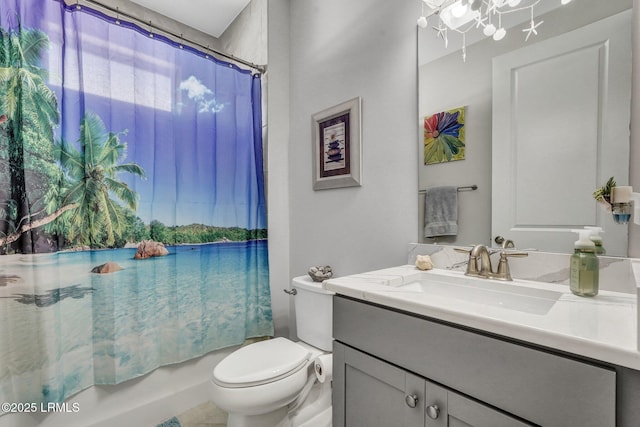 267 Cool Breeze Dr, Hardeeville, SC 29927 - bathroom featuring toilet, shower / bath combo with shower curtain, and vanity