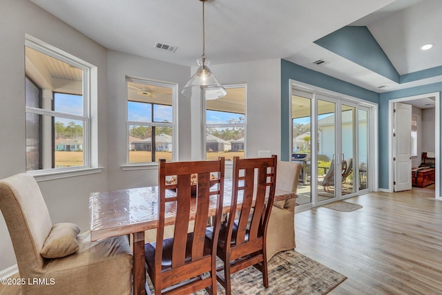 267 Cool Breeze Dr, Hardeeville, SC 29927 - dining area with baseboards, visible vents, wood finished floors, and french doors