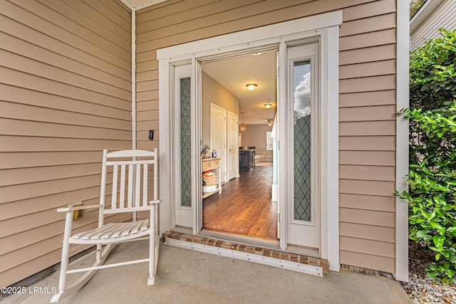 view of doorway to property