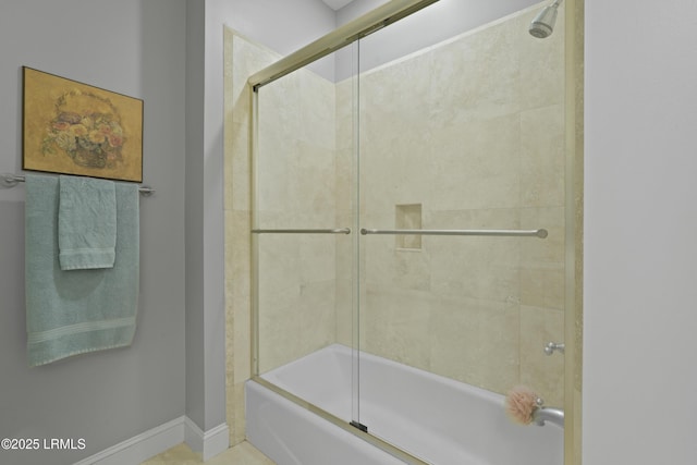 4 Halburton Cir, Bluffton, SC 29910 - full bathroom with bath / shower combo with glass door and baseboards