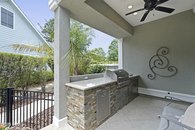 4 Halburton Cir, Bluffton, SC 29910 - view of patio with ceiling fan