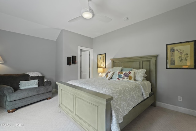 4 Halburton Cir, Bluffton, SC 29910 - bedroom with light colored carpet, baseboards, and ceiling fan