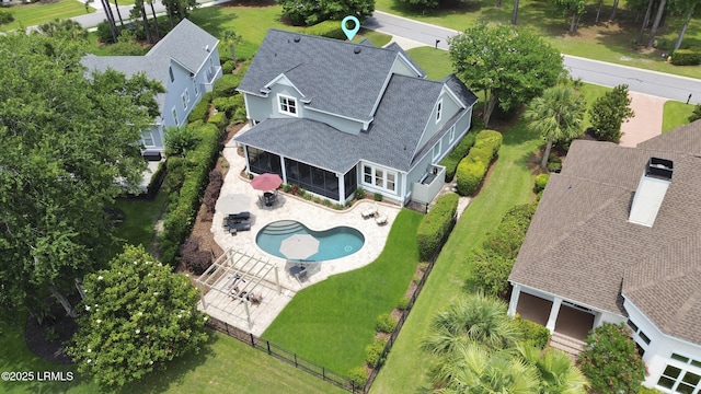 4 Halburton Cir, Bluffton, SC 29910 - view from above of property with a pool area